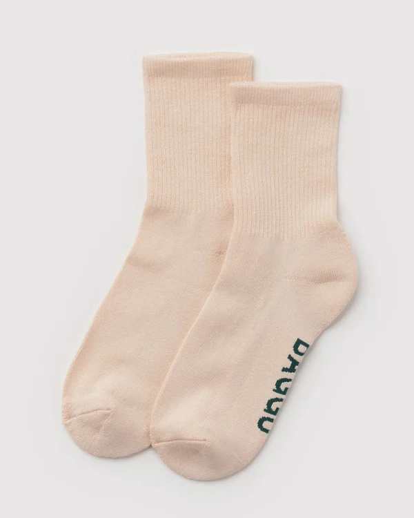 Ribbed Sock - Ecru