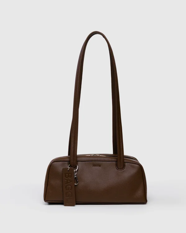 Small Recycled Leather Bowler Bag - Brown - Size: OS