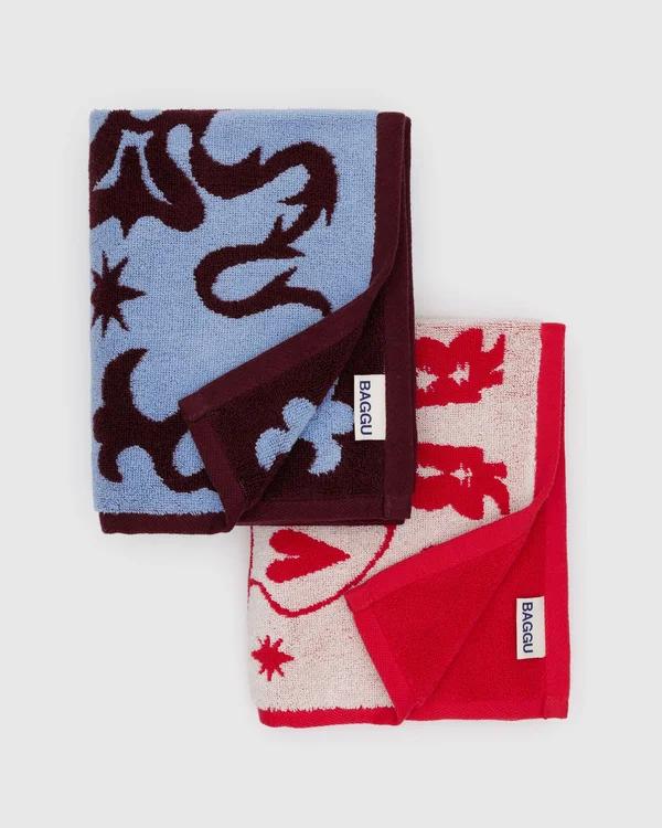 Hand Towel Set of 2 - Western - Material: organic-cotton
