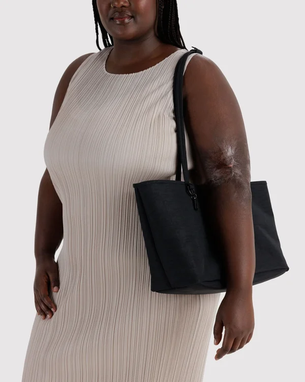 Medium Nylon Reversible Tote - Black Mix - Size: OS