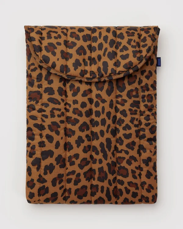 Puffy Laptop Sleeve 16" - Leopard - Size: OS