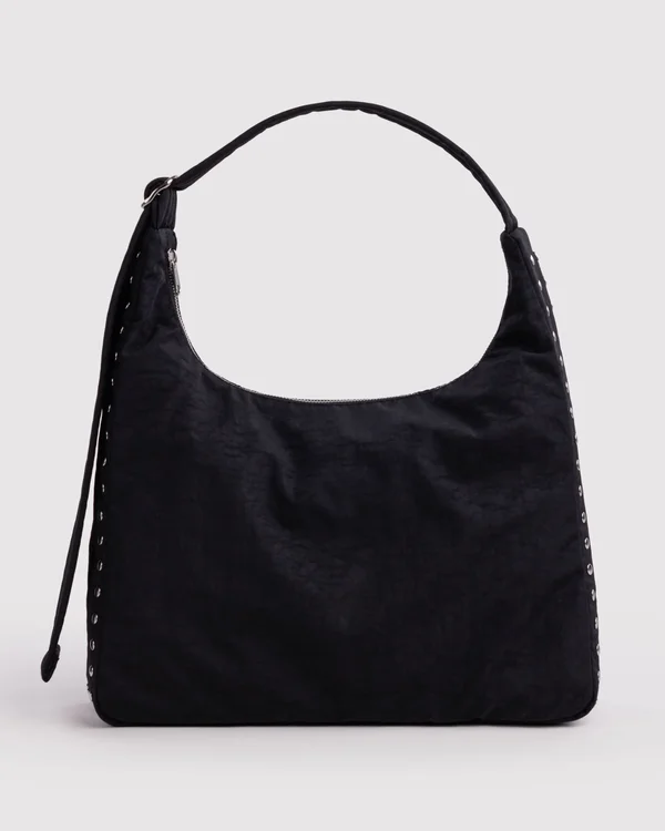 Nylon Shoulder Bag - Studs - Material: heavyweight-nylon