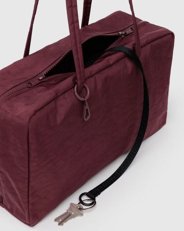 Medium Nylon Bowler Bag - Sale - Mahogany