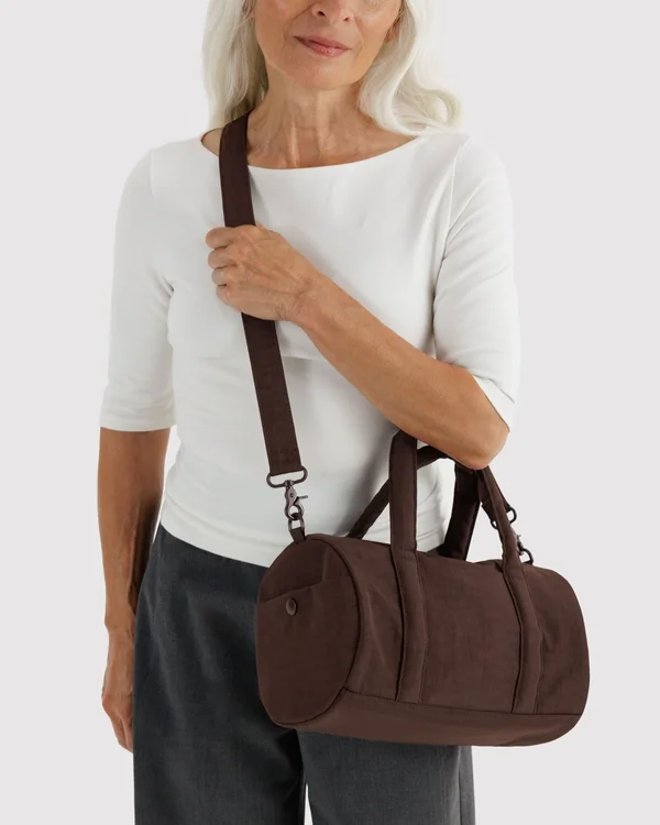 Nylon Duffle Bag - Coffee - Size: OS