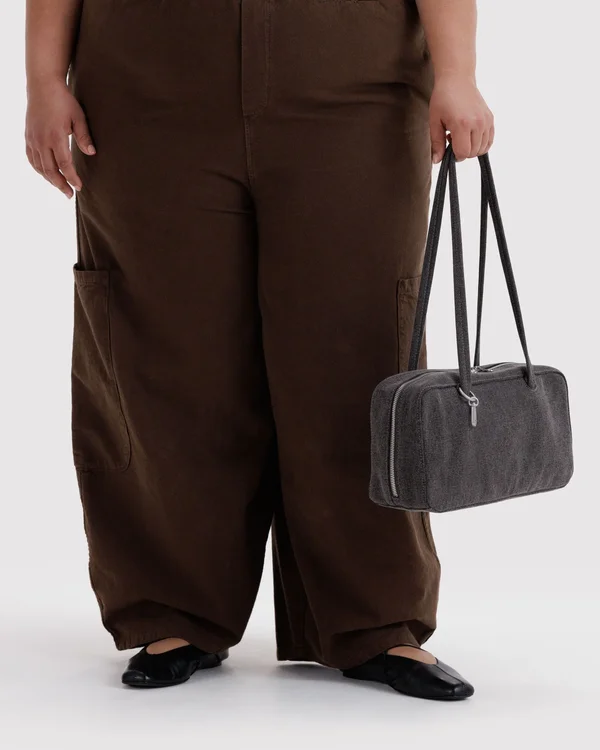 Denim Bowler Bag - Washed Black Denim - Size: OS