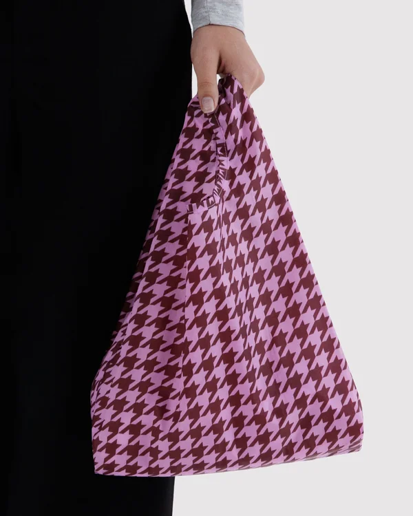 Baby Baggu - Pink Houndstooth - Material: ripstop-nylon