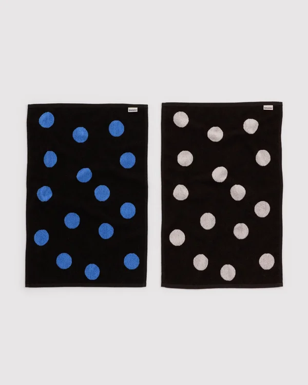 Hand Towel Set of 2 - Polka Dot Mix - Material: organic-cotton