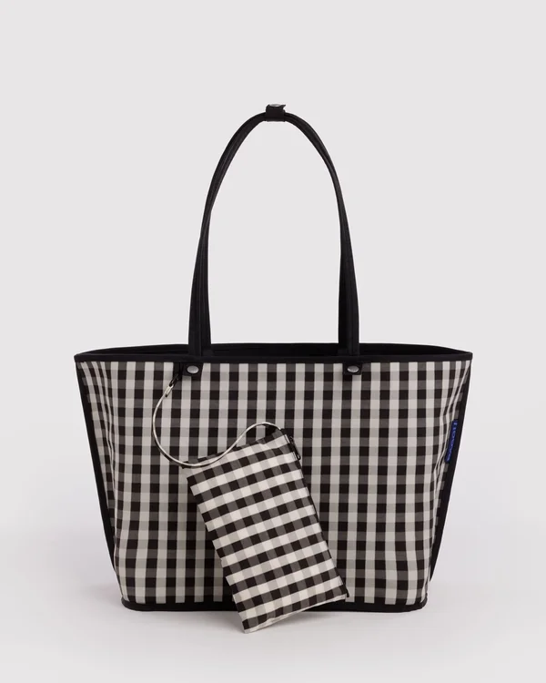 Large Nylon Reversible Tote - Black Mix - Size: OS