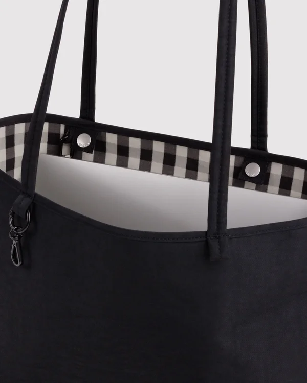 Medium Nylon Reversible Tote - Black Mix - Size: OS