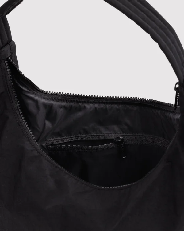 Nylon Shoulder Bag - Black - Size: OS