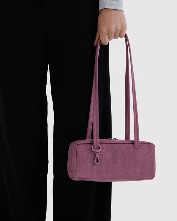 Small Nylon Bowler Bag - Wild Plum - Material: heavyweight-nylon