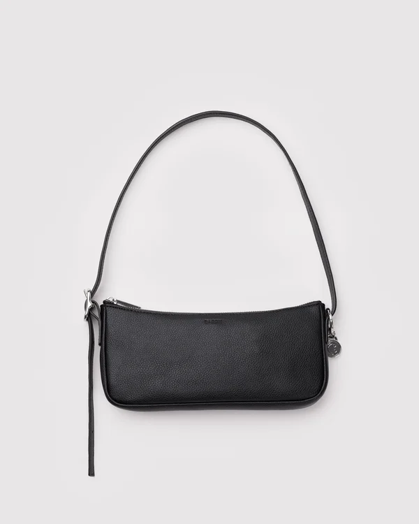 Recycled Leather Pochette - Black