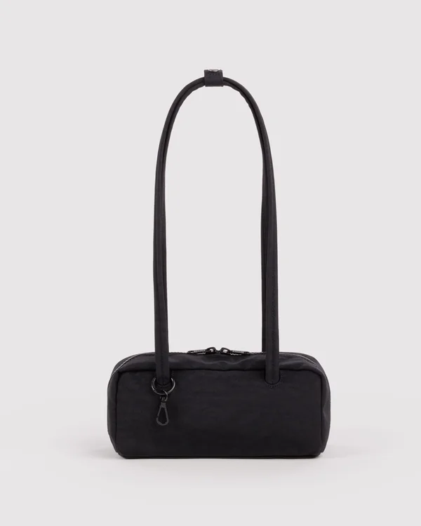 Small Nylon Bowler Bag - Black - Size: OS